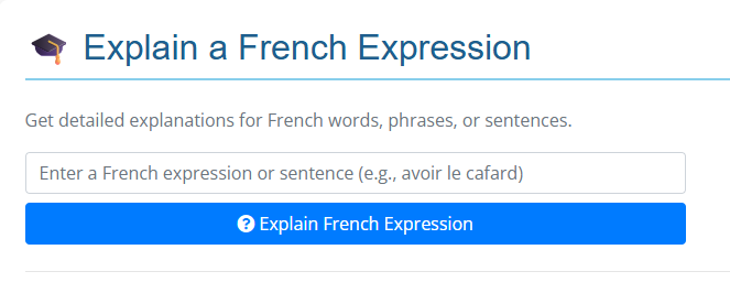 Explain French expressions